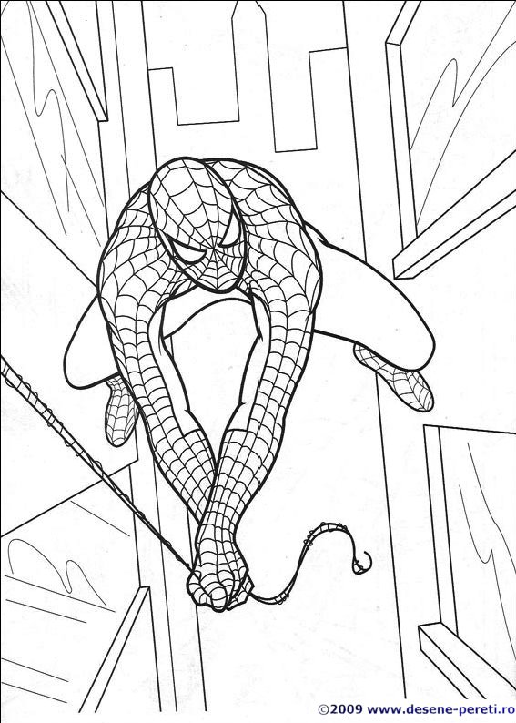 spider man desene colorat